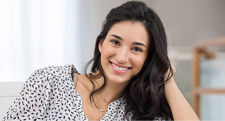 woman smiling
