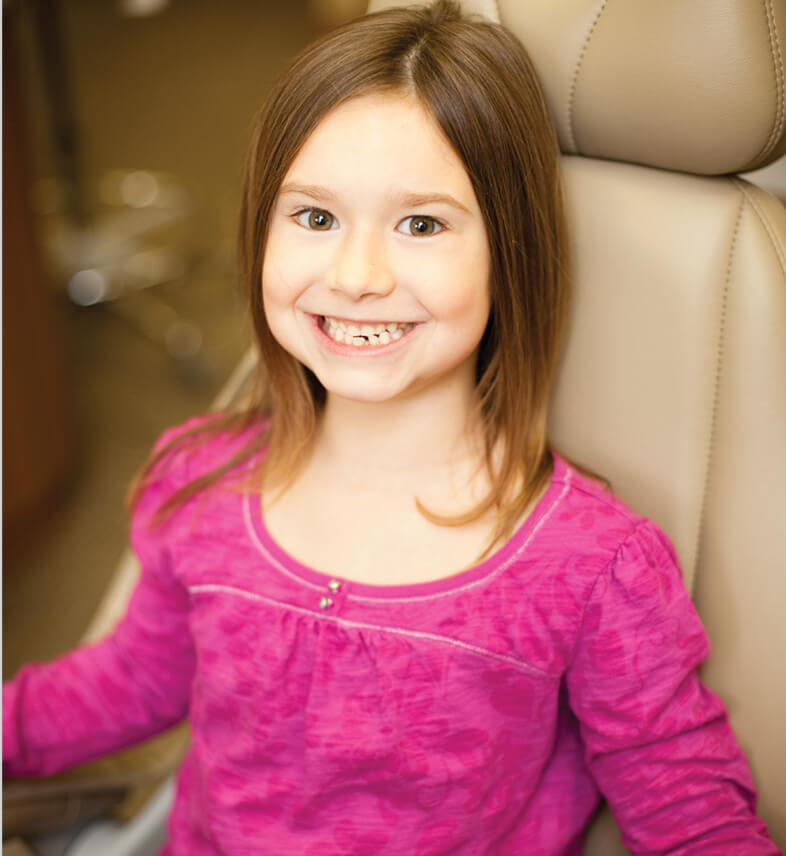 young girl smiling