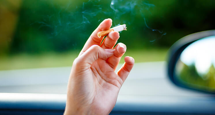 hand with cigarette