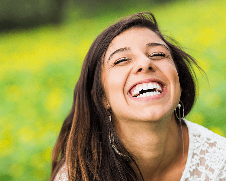 woman smiling