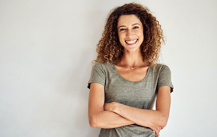 woman smiling